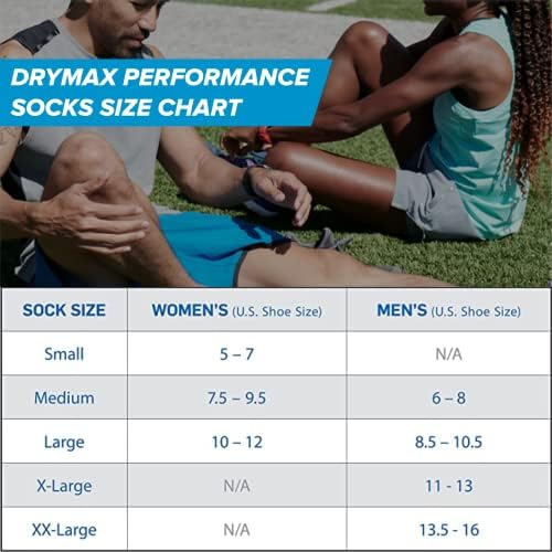R-Gear Drymax אין הצגה של גרביים לגברים ונשים, כרית קלה | נשימה, בקרת לחות ואנטי שלפוחית ​​| L, אפור,